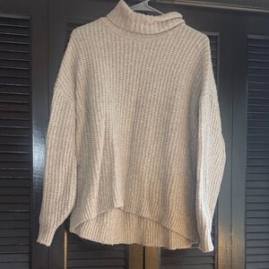 Old Navy Beige Turtleneck Sweater